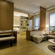 充分運用穿透手法，讓看似擁擠的小空間也有大空間氛圍。