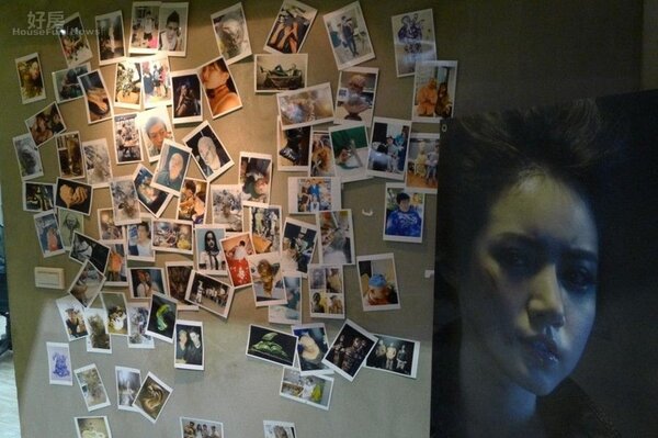 
7.特殊化妝的照片用來裝飾整個牆面。