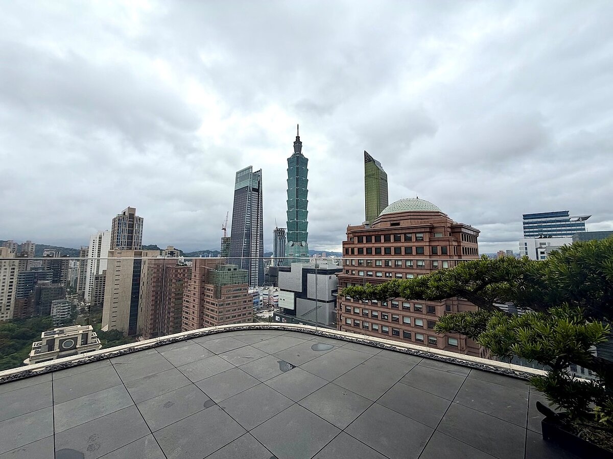 陶朱隱園頂樓。圖/好房網News記者蔡佩蓉攝影