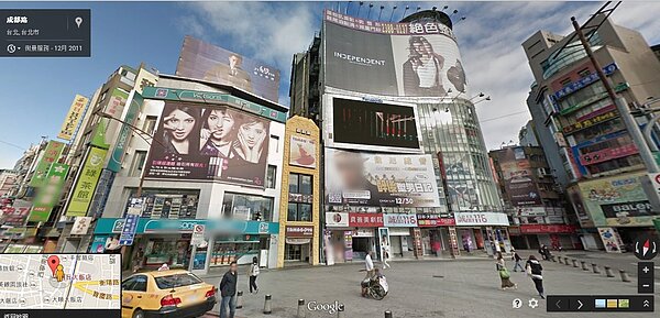 圖片中的蛋蛋屋就是明日飯店的舊址。(翻攝自Google Map)