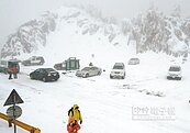 揮別寒流　合歡山意外降雪
