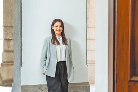 
新竹市長高虹安1日在新竹市政府接受中時專訪。（石智中攝）
