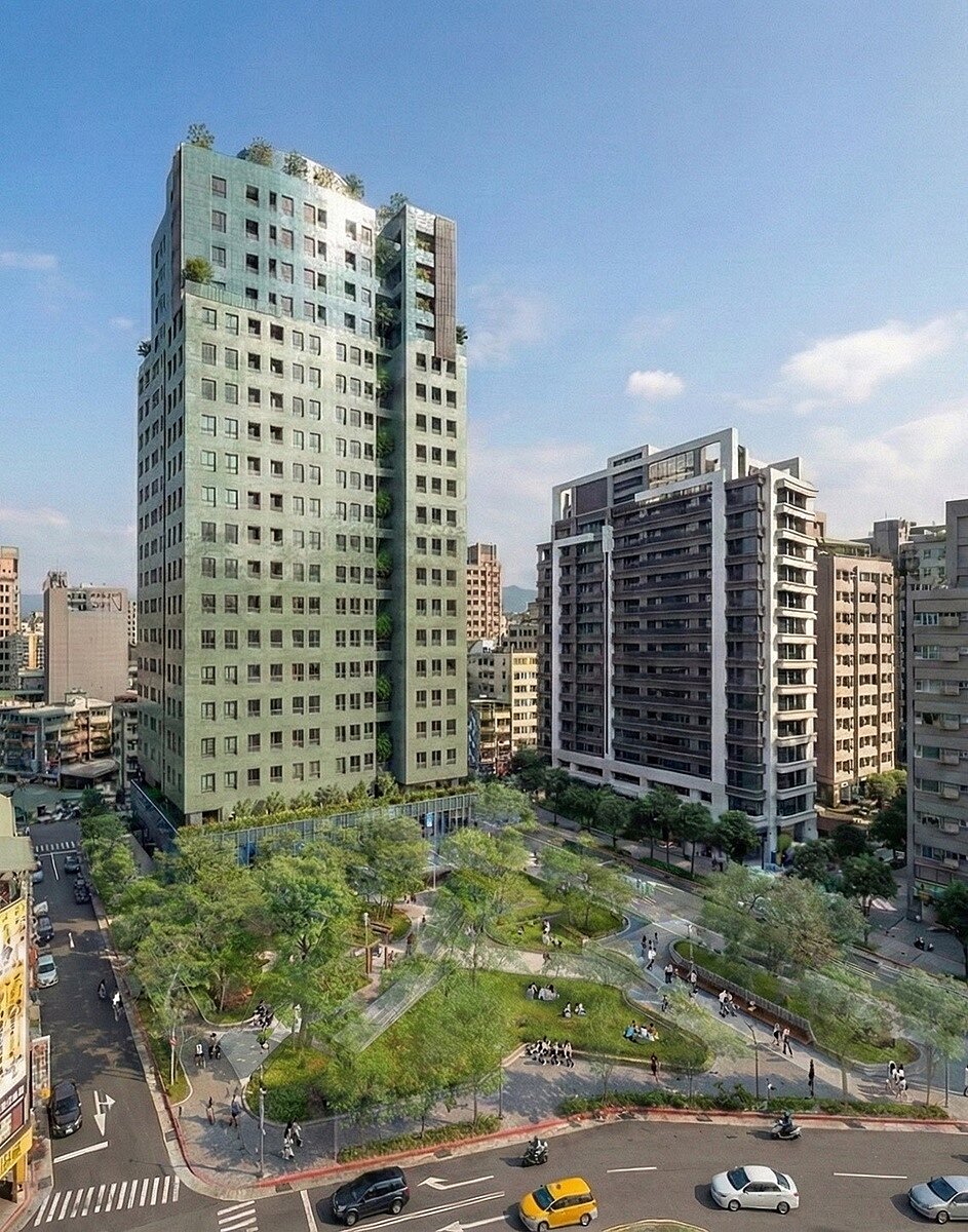 「南京龍江公辦都更案」規劃興建1棟地上21層地下4層大樓，結合住宅、醫療、教育與商業機能，預計2031年完工。圖／國家住都中心提供