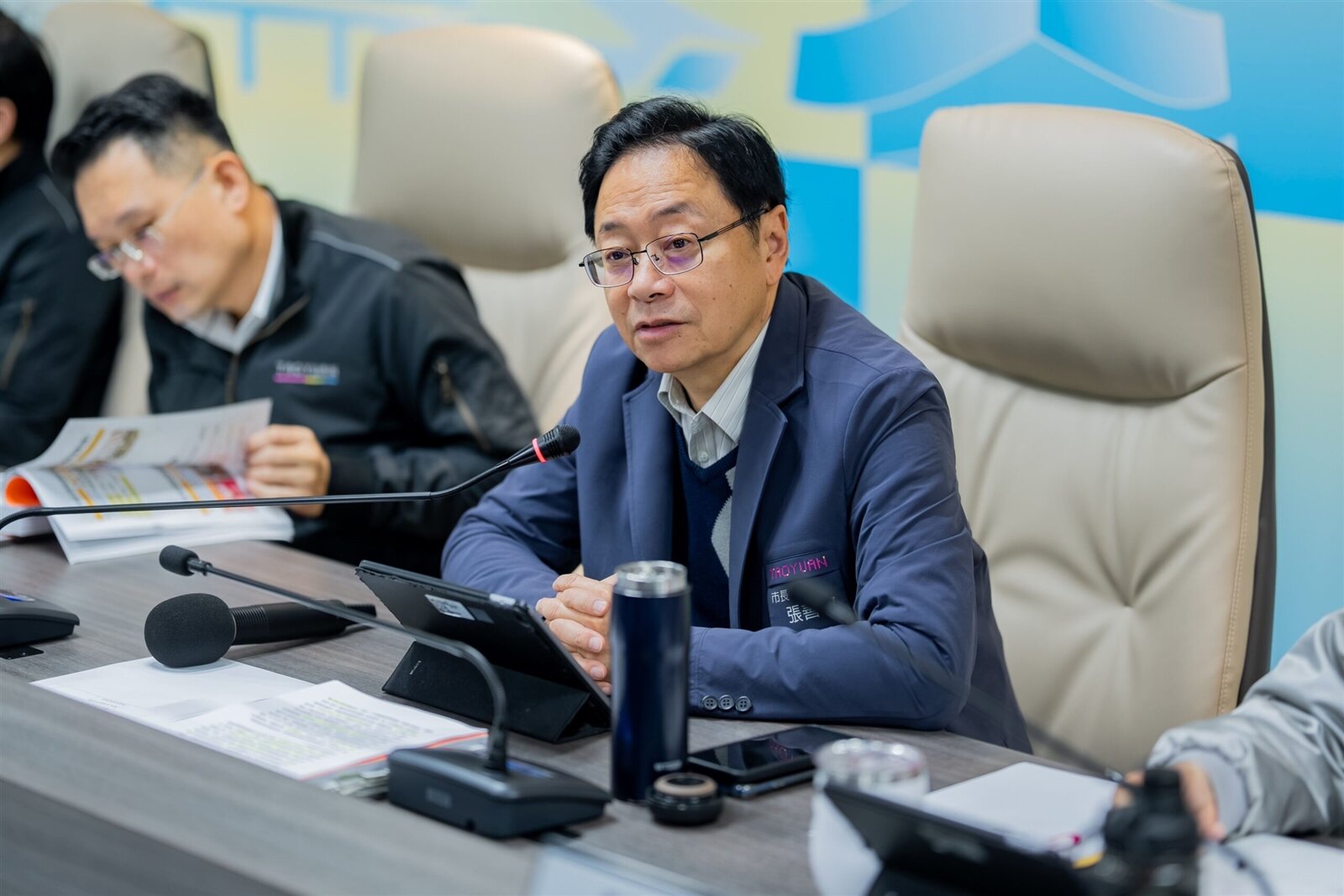桃園市長張善政主持市政會議。圖：市府提供