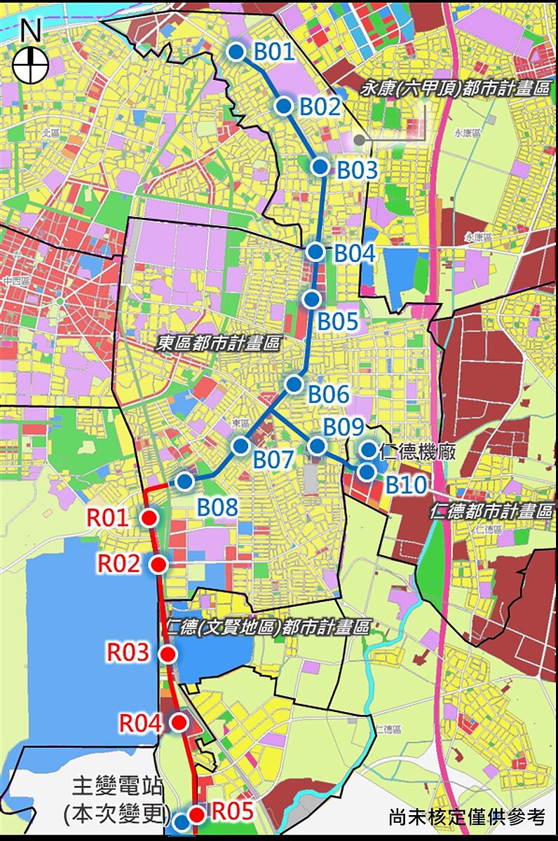 台南捷運第一期藍線主變站用地(二仁段1084地號土地)，交通局2月4日在仁德區成功里活動中心舉行都市計畫公開展覽前座談會，蒐取民眾意見。圖／台南市交通局提供