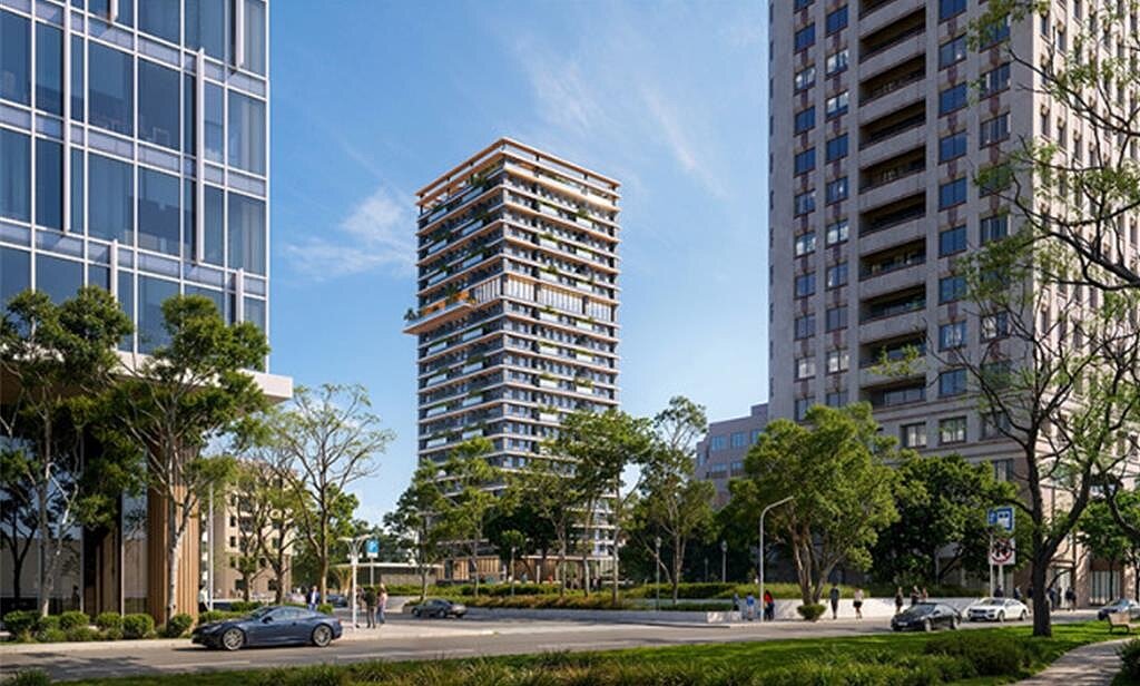 「台北市大安區通化安和公辦都市更新案」更新後模擬圖。圖／台北市住都中心提供
