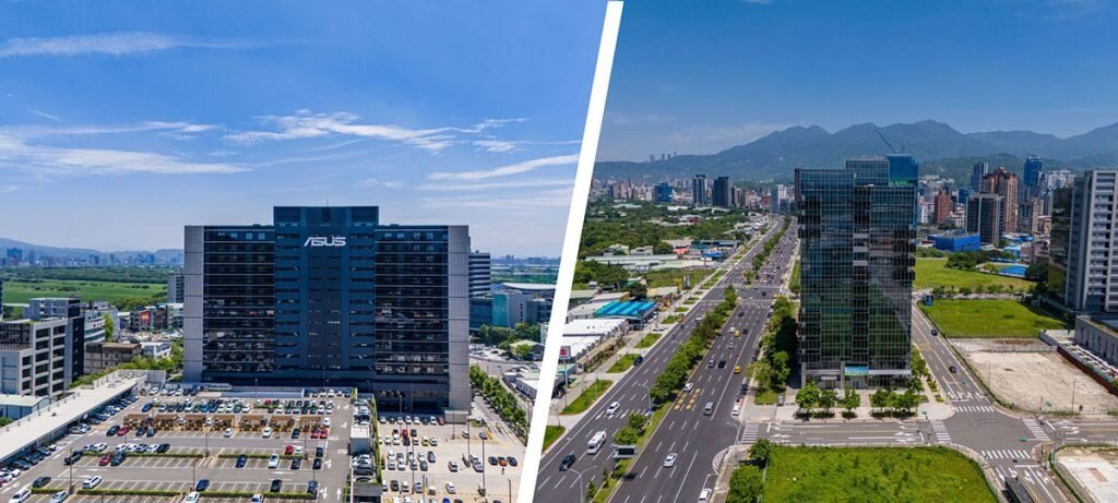 復興崗位於關渡科技園區（左）、北投士林科技園區（右）兩大就業引擎之間的關鍵位置。（業者提供）