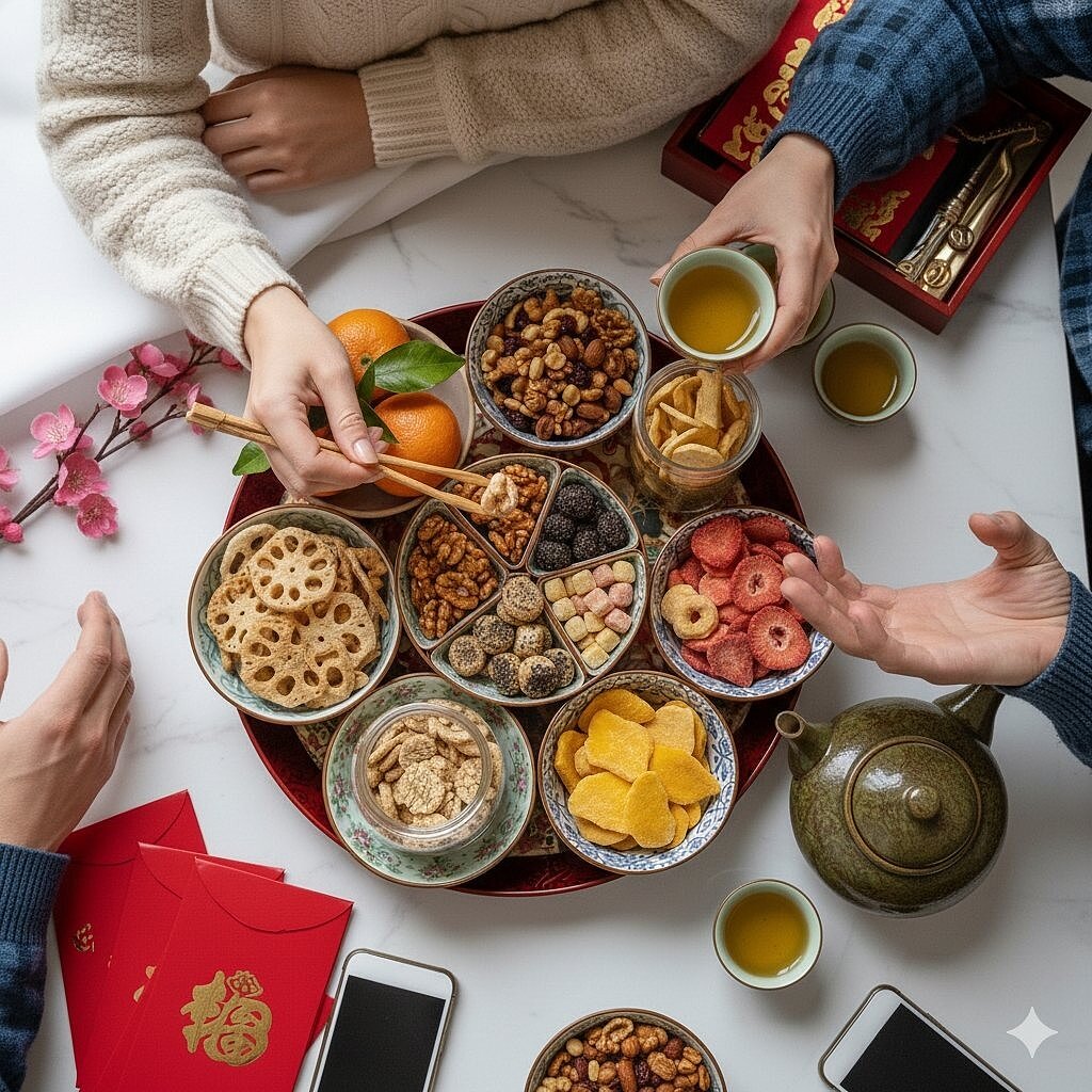 桃療營養師提醒年節看似「應景」的小點心,需留意攝取份量,避免體重增加、血糖與血脂失控。圖/桃園療養院提供