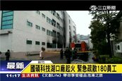 快訊／國碩科技湖口廠起火　180員工緊急疏散