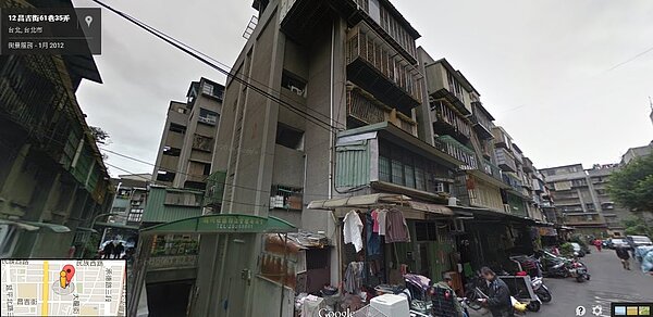 屋齡50多年的蘭州國宅居住環境已不佳。(翻攝自Google Map)