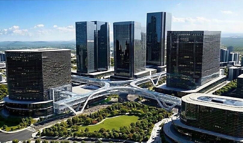 基隆市政府將推動「基隆智慧科技園區」計畫,將借鏡香港環球貿易廣場開發案規畫。示意圖/基隆市政府提供