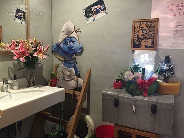 9.洗手間也看得到藍色小精靈。