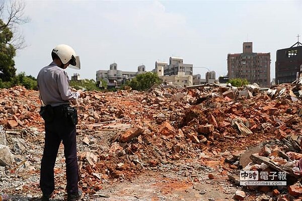 新竹寡婦樓遭夷平。(徐養齡攝)
