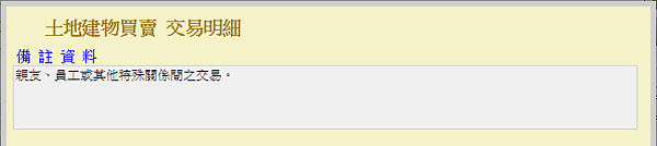 實價登錄(截取自內政部實價登錄網站)