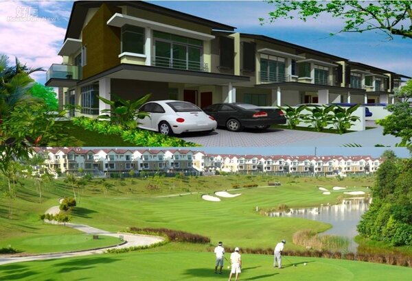 馬來西亞結合國際高爾夫球場的別墅建案。(業者提供)