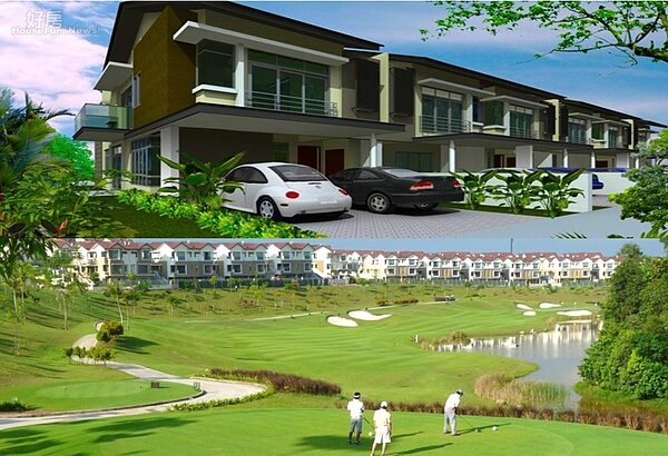 馬來西亞結合國際高爾夫球場的別墅建案。(業者提供)