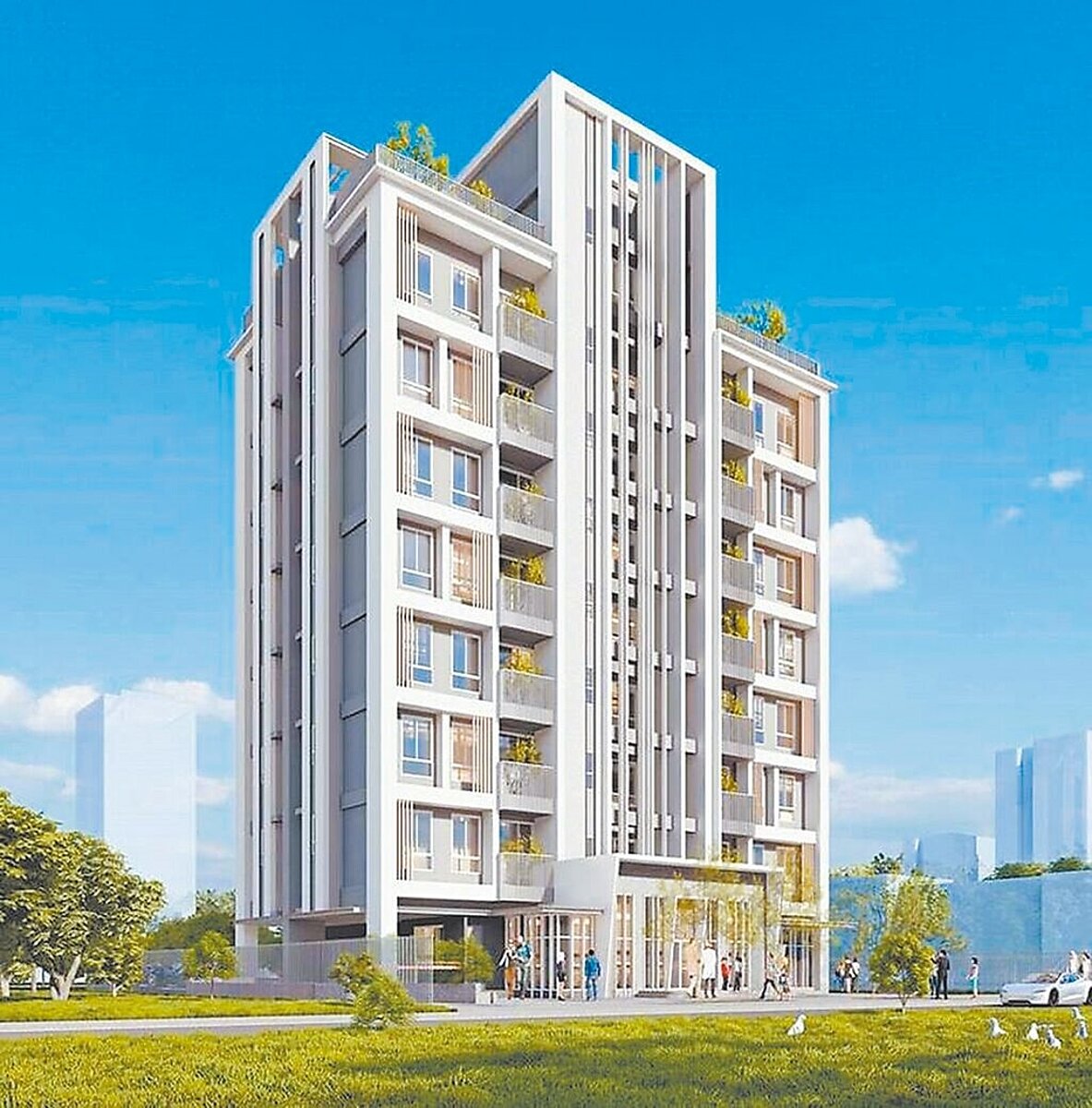 彰化縣首棟只售不租的員林市青年住宅採先建後售,外觀走極簡風格。(彰化縣政府青年發展處提供/孫英哲彰化傳真)