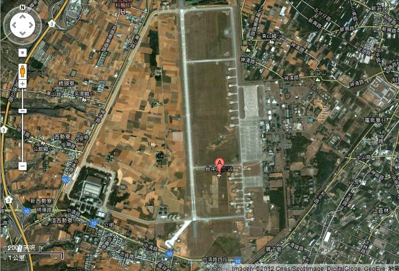 台中航空站新的國際航廈將在明年3月完工（圖／台中航空站鳥瞰／翻攝自google maps）