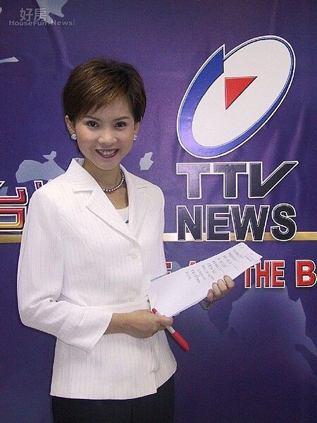 1彭愛佳曾在台視擔任主播,外型相當亮眼。(台視提供)