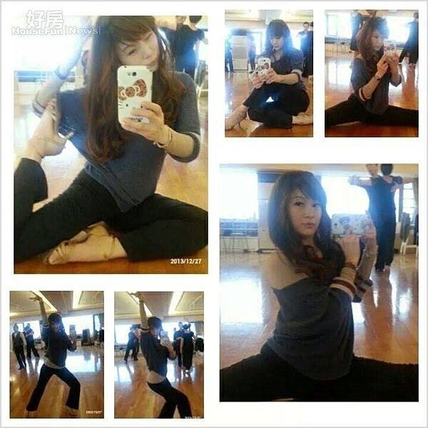 
5.之所以會偏好木地板，桂菁認為能方便她在地板上進行一些肢體伸展或國標舞練習動作。