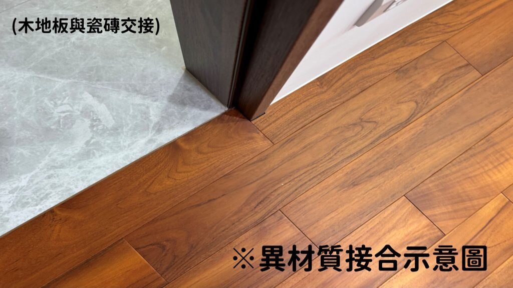 企口地板與瓷磚地板接合圖／業者提供