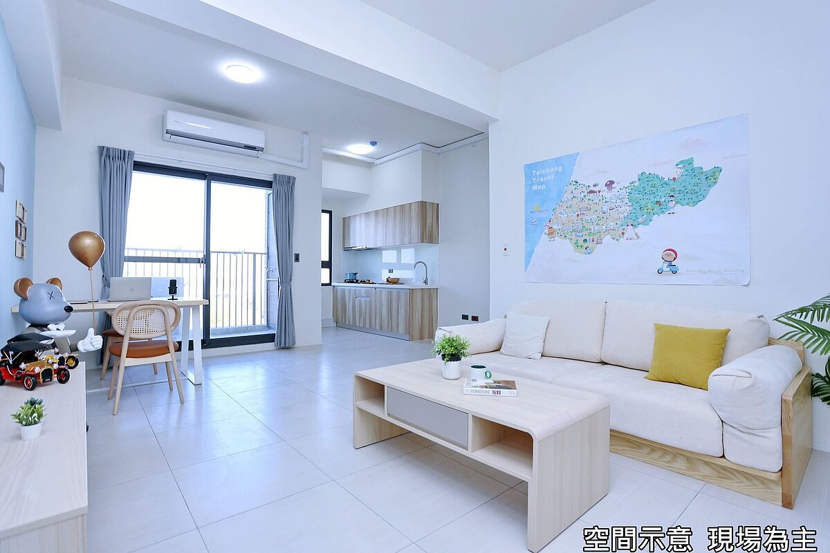 烏日高鐵好宅三房型示意圖。圖／台中市住宅處提供